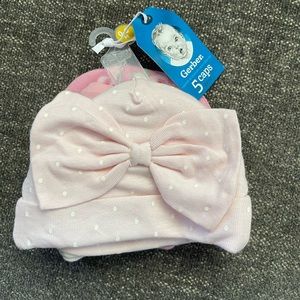 FREE WITH BUNDLE! NWT Set of Gerber Baby Girl Hats